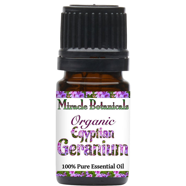 Geranium (Egyptian) Essential Oil - Organic (Pelargonium Graveolens) - Miracle Botanicals Essential Oils