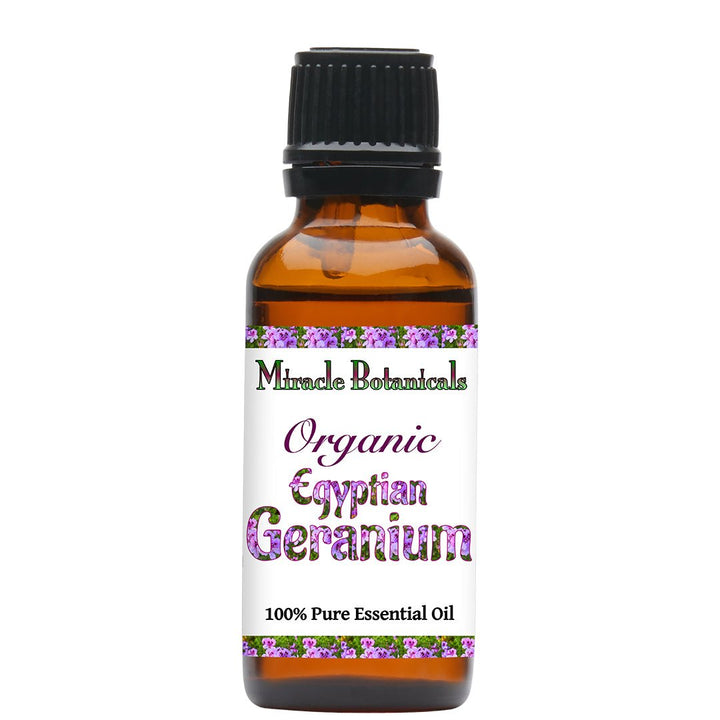 Geranium (Egyptian) Essential Oil - Organic (Pelargonium Graveolens) - Miracle Botanicals Essential Oils