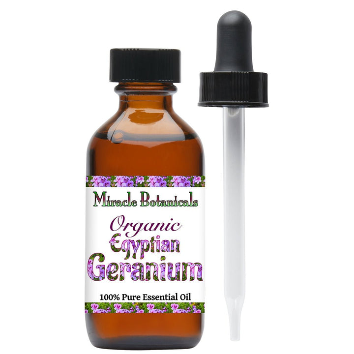 Geranium (Egyptian) Essential Oil - Organic (Pelargonium Graveolens) - Miracle Botanicals Essential Oils