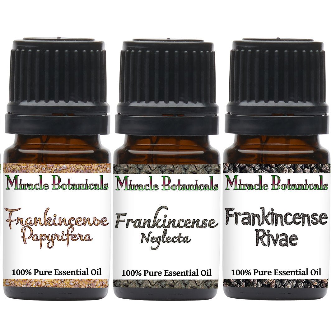 Rare Frankincense Essential Oil Set - Frankincense Trifecta Sampler - Miracle Botanicals Essential Oils