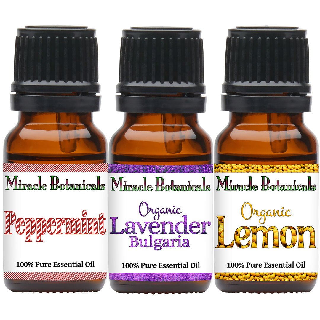 Basic Essential Oil Intro Set - Trio of Essential Oils for Beginners - Miracle Botanicals Essential Oils