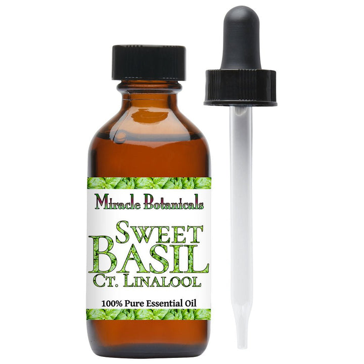 Basil (Sweet) Essential Oil ct. Linalool (Ocimum Basilicum) - Miracle Botanicals Essential Oils