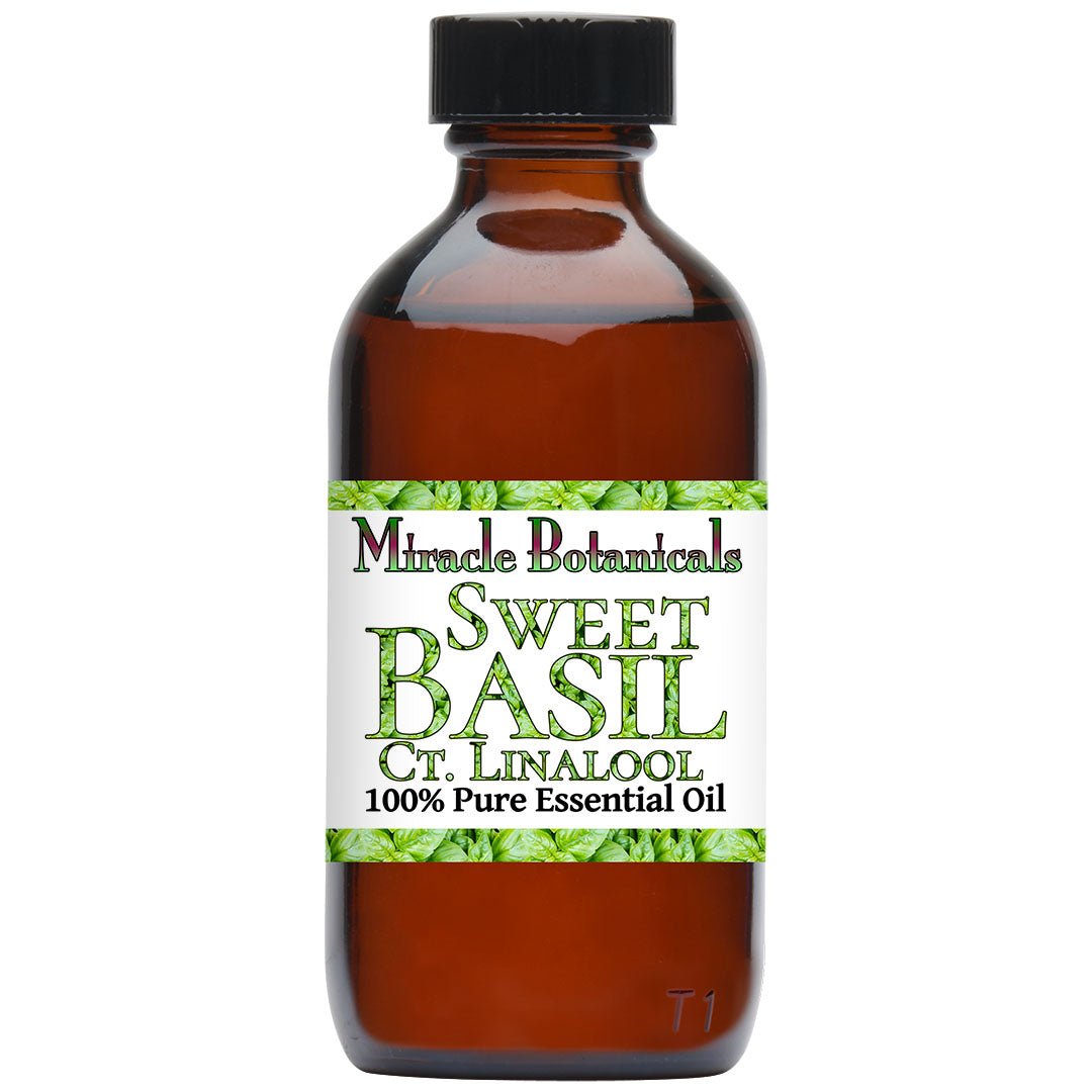 Basil (Sweet) Essential Oil ct. Linalool (Ocimum Basilicum) - Miracle Botanicals Essential Oils