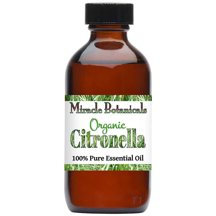 Citronella Essential Oil - Organic (Cymbopogon Nardus) - Miracle Botanicals Essential Oils