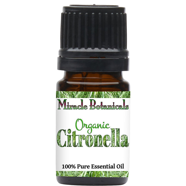 Citronella Essential Oil - Organic (Cymbopogon Nardus) - Miracle Botanicals Essential Oils