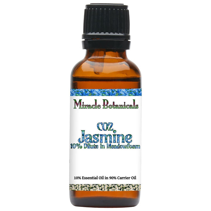 Jasmine CO2 Essential Oil - 10% Dilute in Meadowfoam (10% Pure Jasminum Grandiflorum Preblended in 90% Limnanthes Alba) - Miracle Botanicals Essential Oils