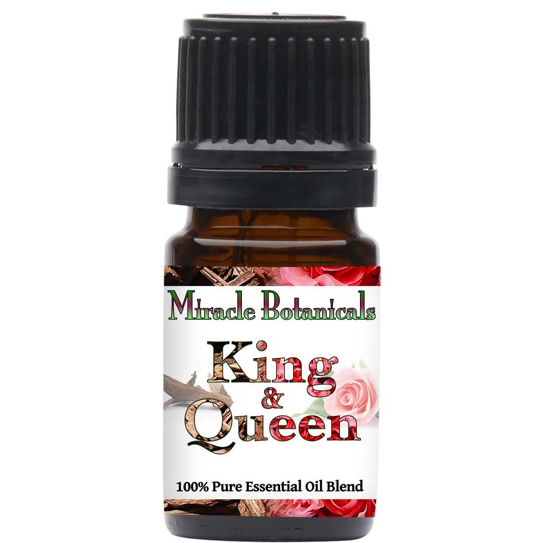 King & Queen Essential Oil Blend - 100% Pure Essential Oil Blend of Agarwood (OUD) and Rose Otto - Miracle Botanicals Essential Oils