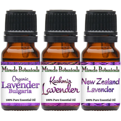 Lavender Essential Oil Set - Trio of the Finest Varieties of Lavender