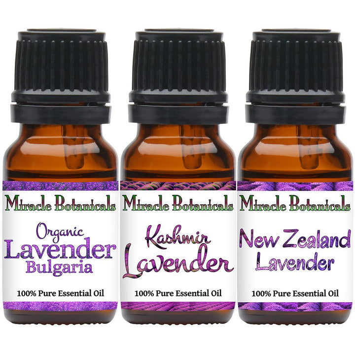 Lavender Essential Oil Set - Trio of the Finest Varieties of Lavender