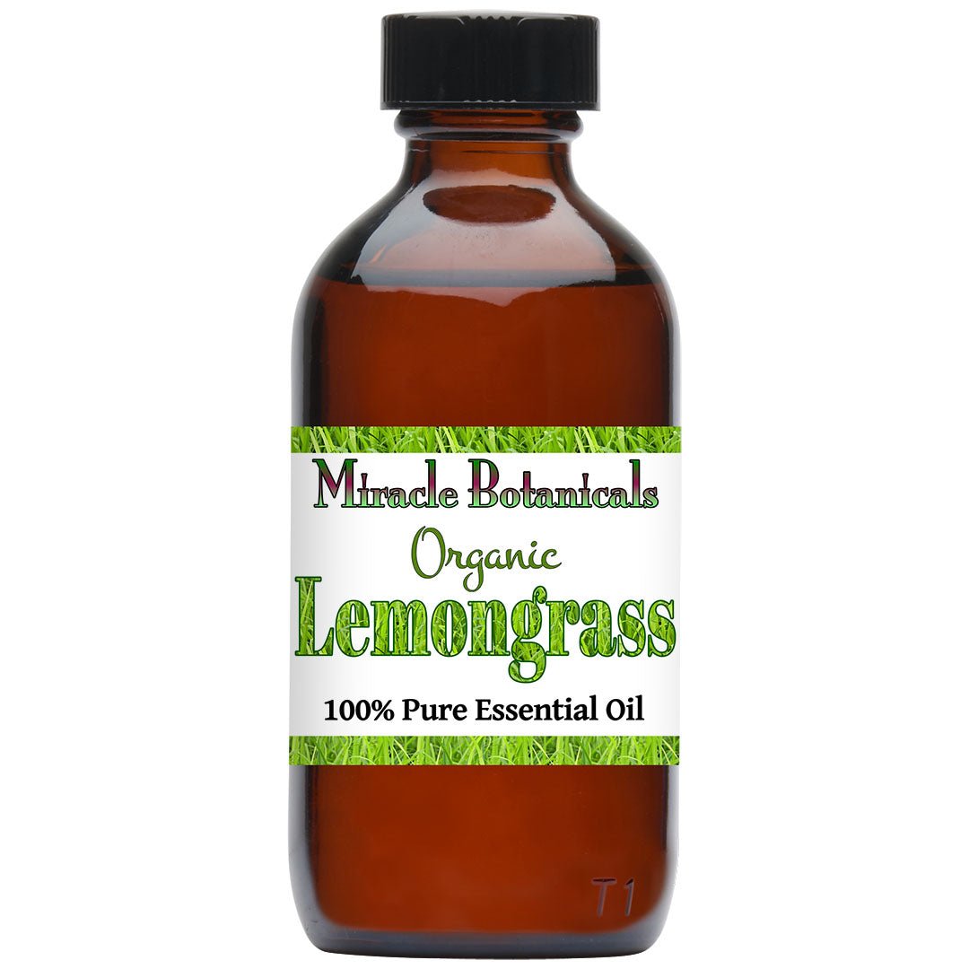 Lemongrass Essential Oil - Organic (Cymbopogon Flexuosus) - Miracle Botanicals Essential Oils