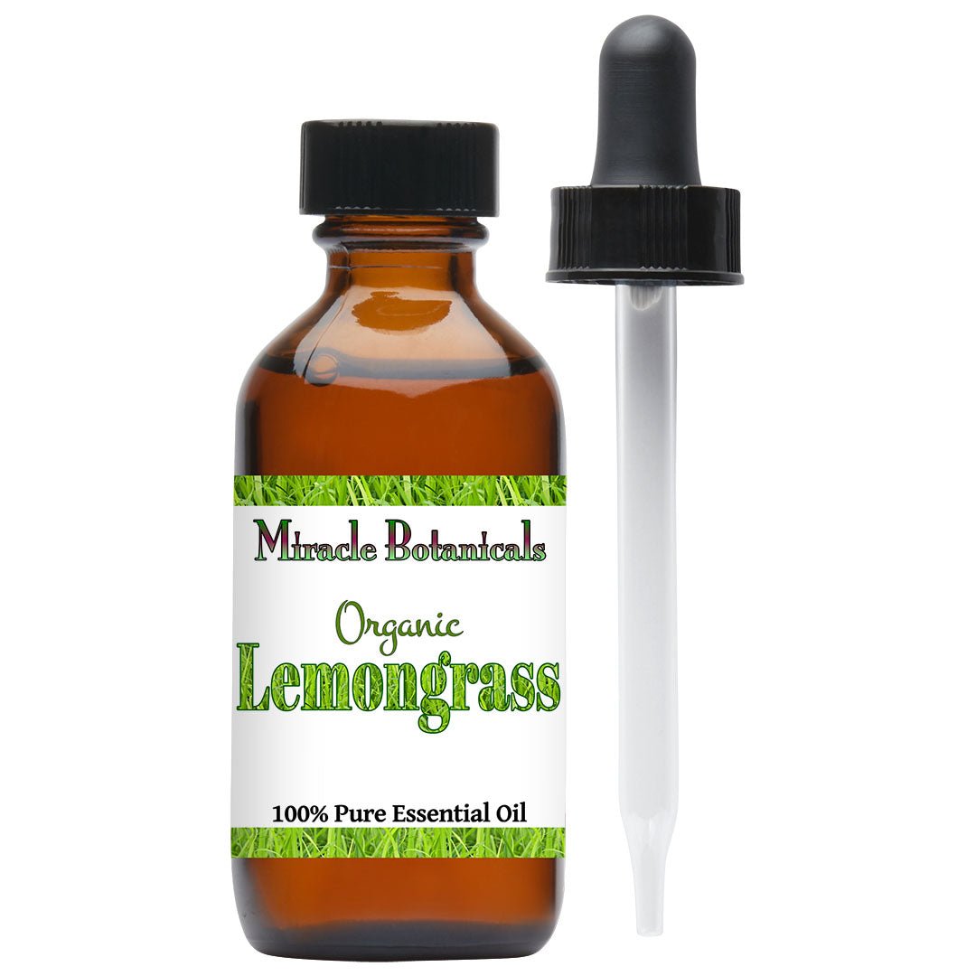 Lemongrass Essential Oil - Organic (Cymbopogon Flexuosus) - Miracle Botanicals Essential Oils