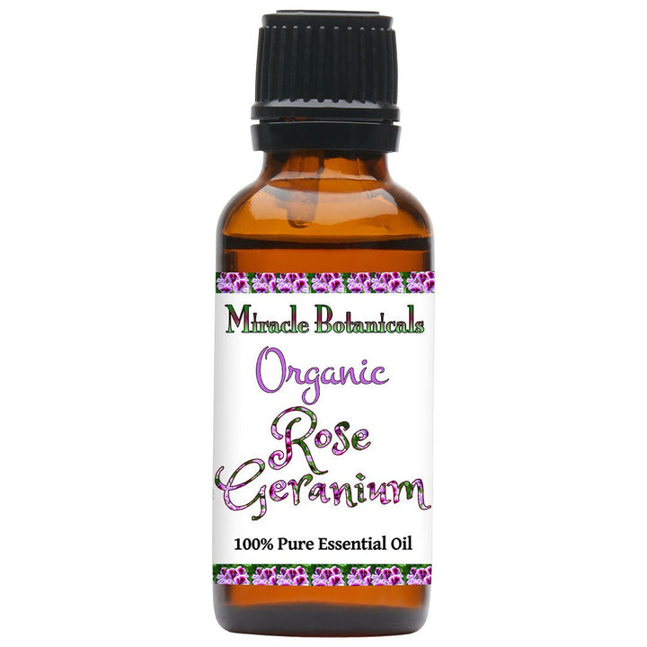 Rose Geranium Essential Oil - Organic (Pelargonium Roseum x Asperum) - Miracle Botanicals Essential Oils