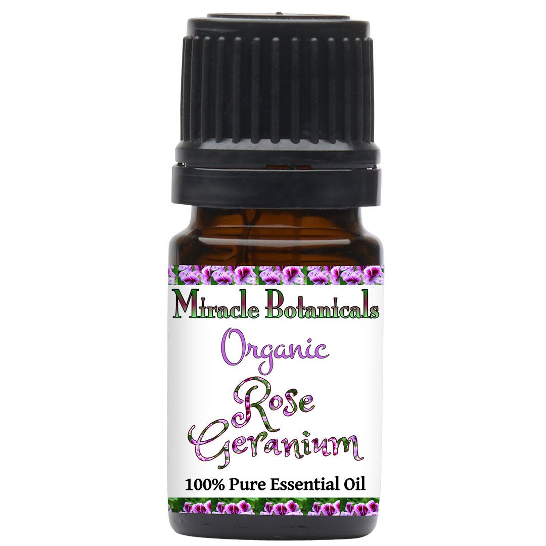 Rose Geranium Essential Oil - Organic (Pelargonium Roseum x Asperum) - Miracle Botanicals Essential Oils