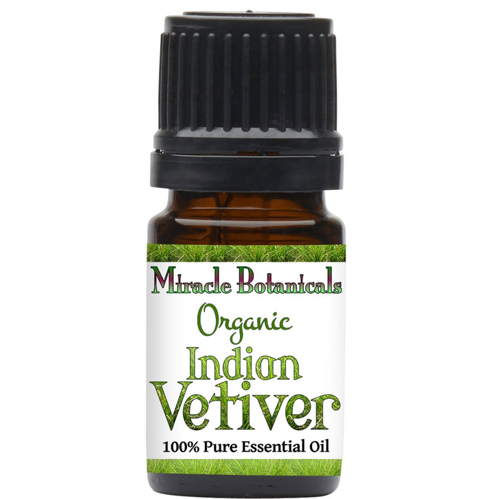Vetiver Essential Oil - Organic - India (Chrysopogen Zizanioides) - Miracle Botanicals Essential Oils