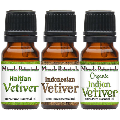 Vetiver Essential Oil Trio Set - 3 Unique Vetiver Species