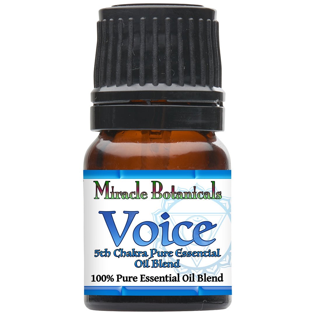 Voice - 5th Chakra Essential Oil Blend for Balancing Throat Chakra - Miracle Botanicals Essential Oils