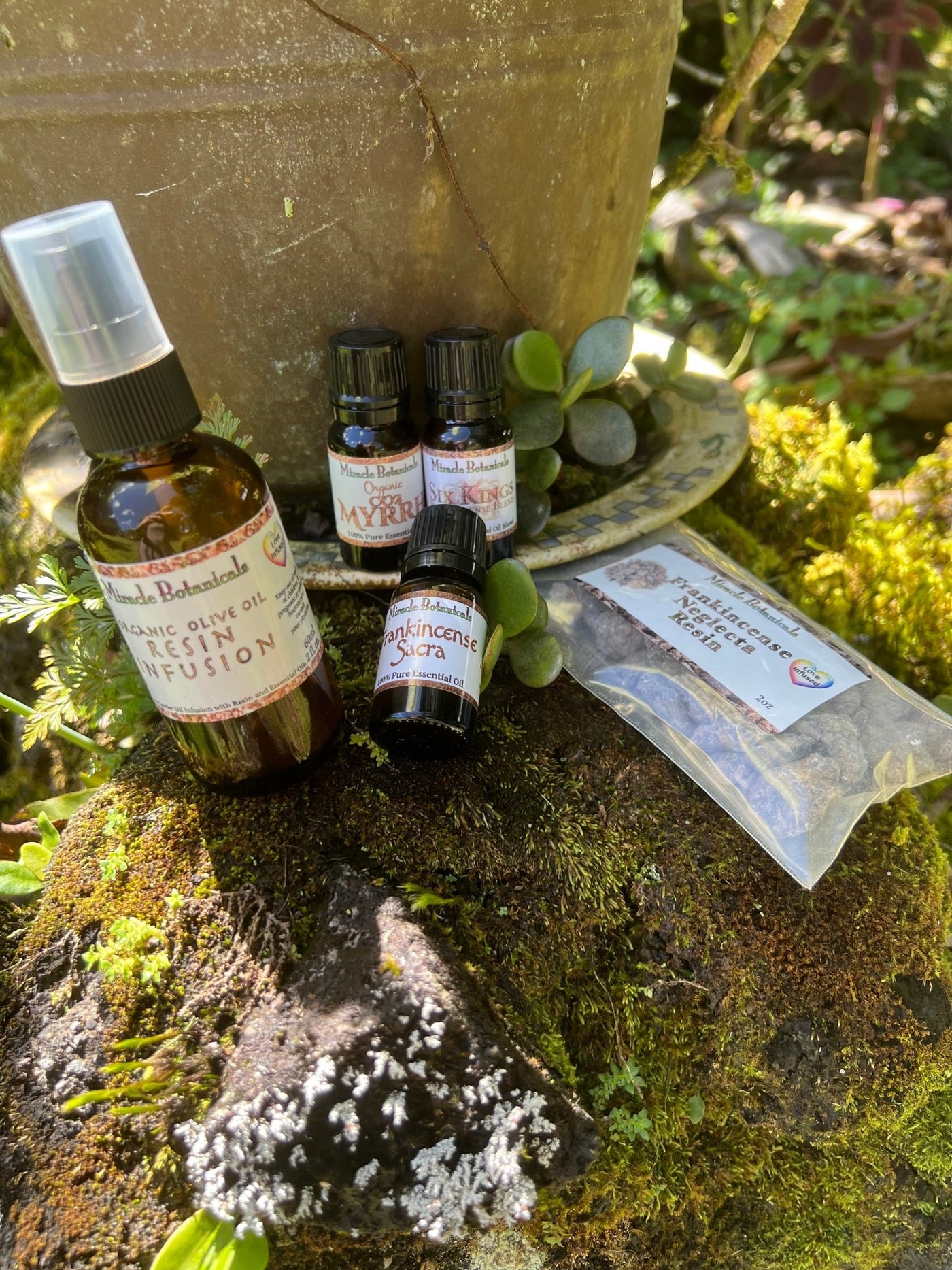 Resins, Resin oils, and Resin Infused Olive Oil - Miracle Botanicals Essential Oils