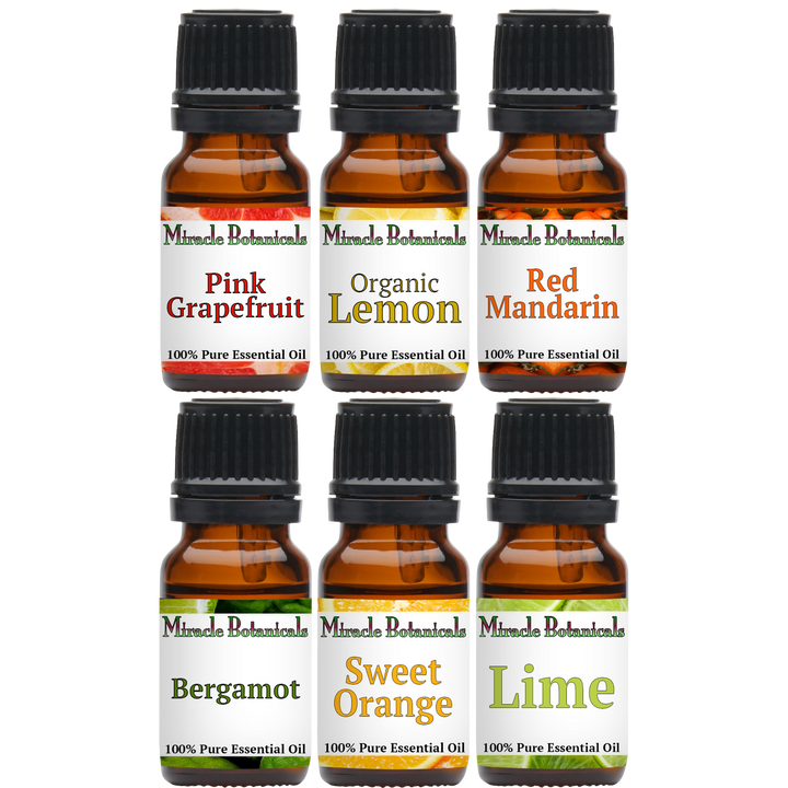 Citrus Essential Oil Sampler - 100% Pure Essential Oils of 6 High Quality Citrus Species