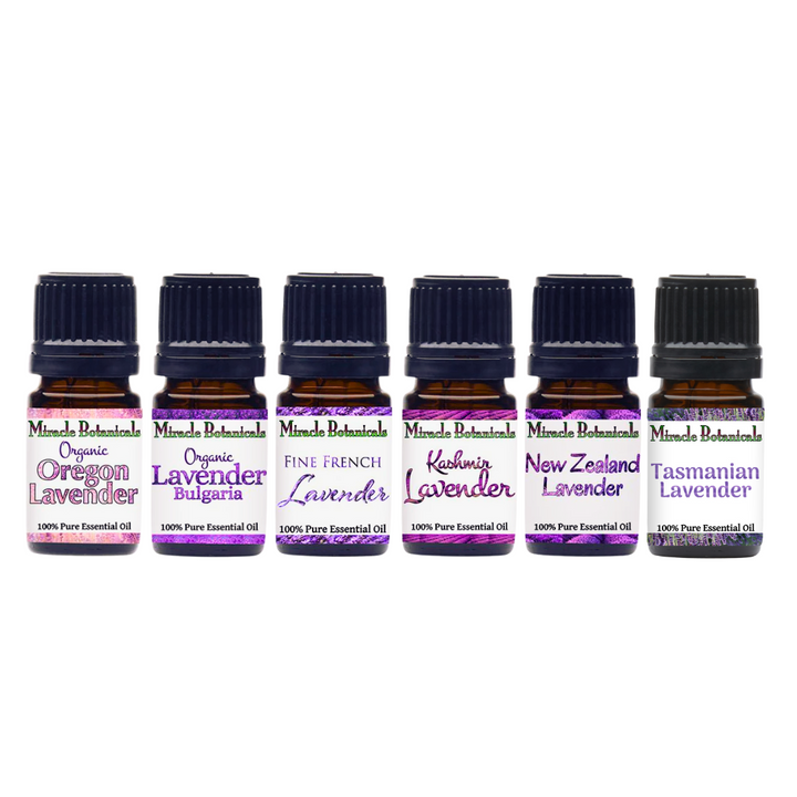Premium Lavender Essential Oil Set - 6 Lavender Species