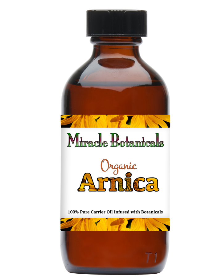 Arnica Oil - Infused in Sunflower (Helianthus Annus) Seed Oil - Organic (Arnica Montana L.) - Miracle Botanicals Essential Oils