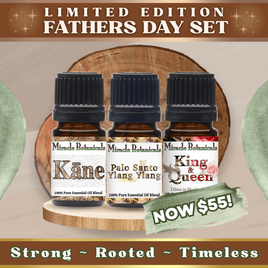 Father's Day Set (Kāne, Palo Santo & Ylang Ylang, King & Queen) - Miracle Botanicals Essential Oils