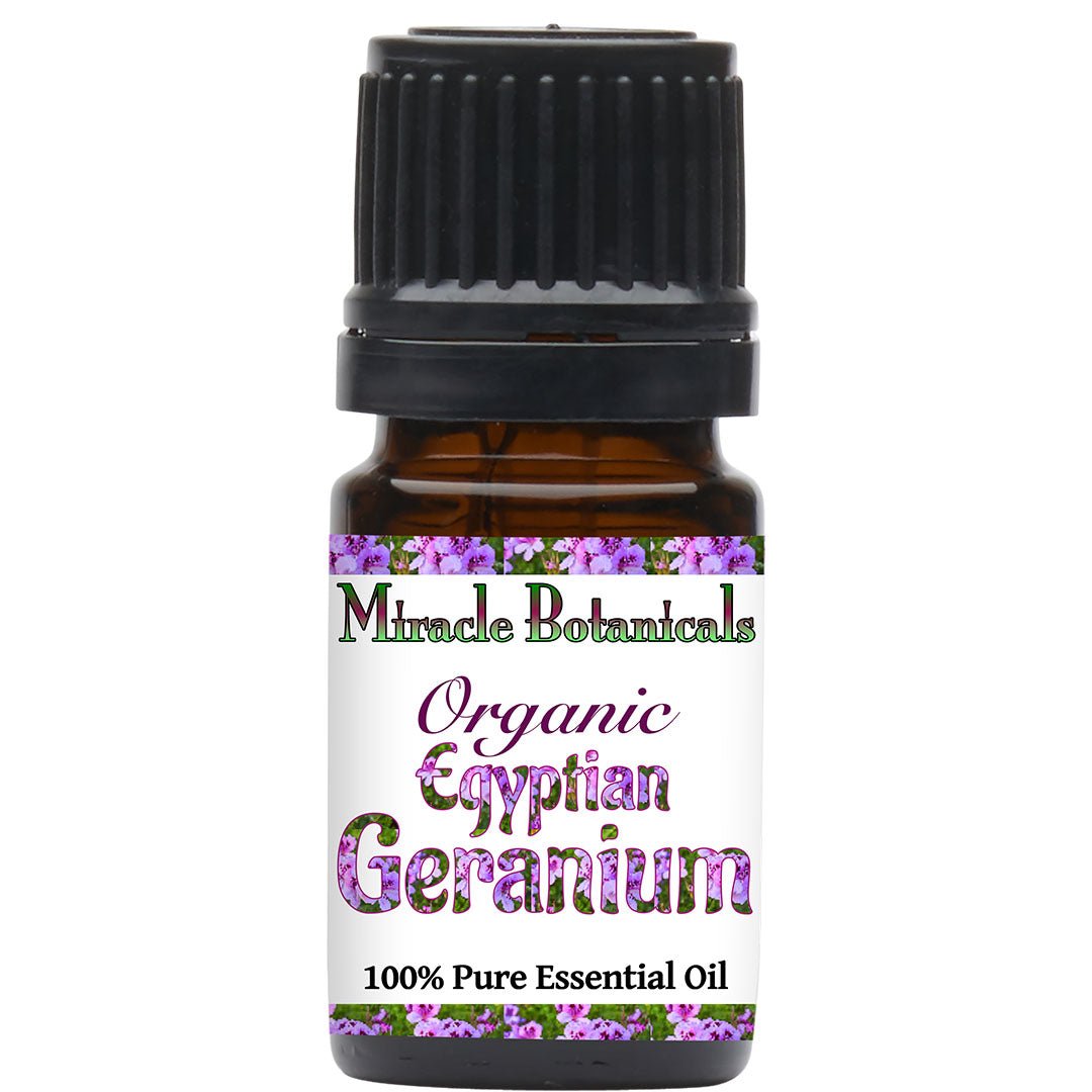 Geranium (Egyptian) Essential Oil - Organic (Pelargonium Graveolens) - Miracle Botanicals Essential Oils