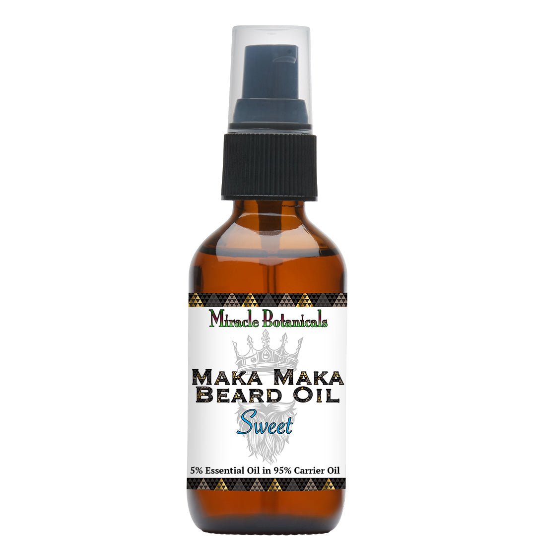 Maka Maka Beard Oil - "Intimate Friend" - Essential Oil and Carrier Oil Blend for Beard Brilliance - Miracle Botanicals Essential Oils