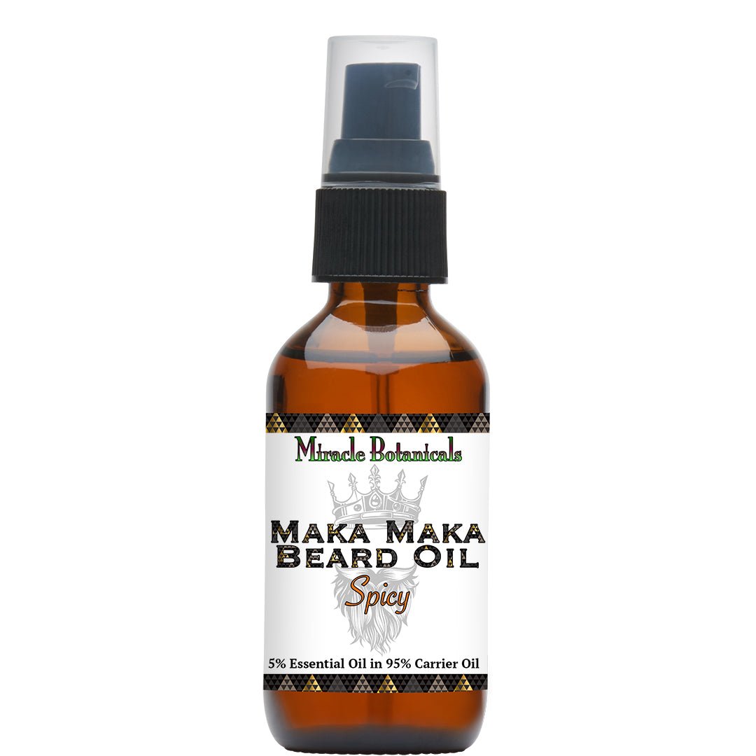 Maka Maka Beard Oil - "Intimate Friend" - Essential Oil and Carrier Oil Blend for Beard Brilliance - Miracle Botanicals Essential Oils