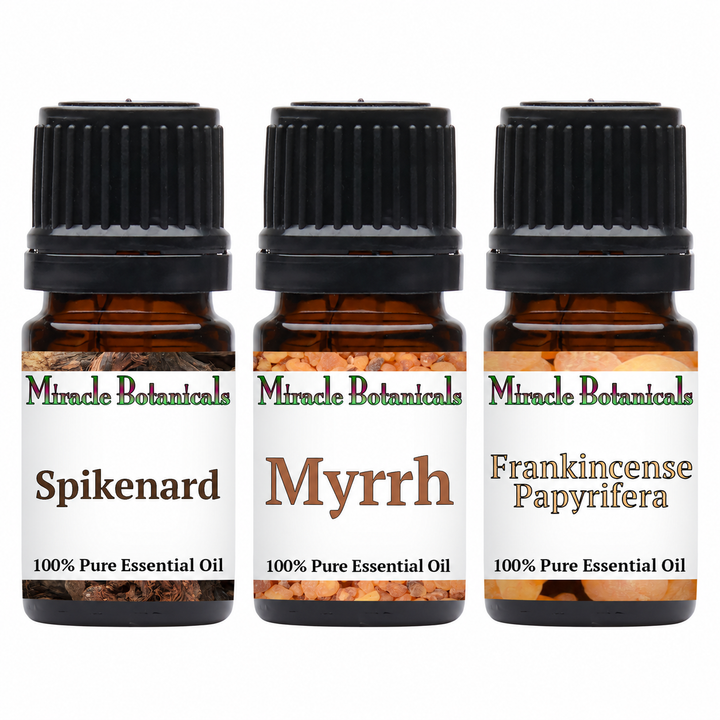 Premium Biblical Essential Oil Trio Set - Oils of the Bible