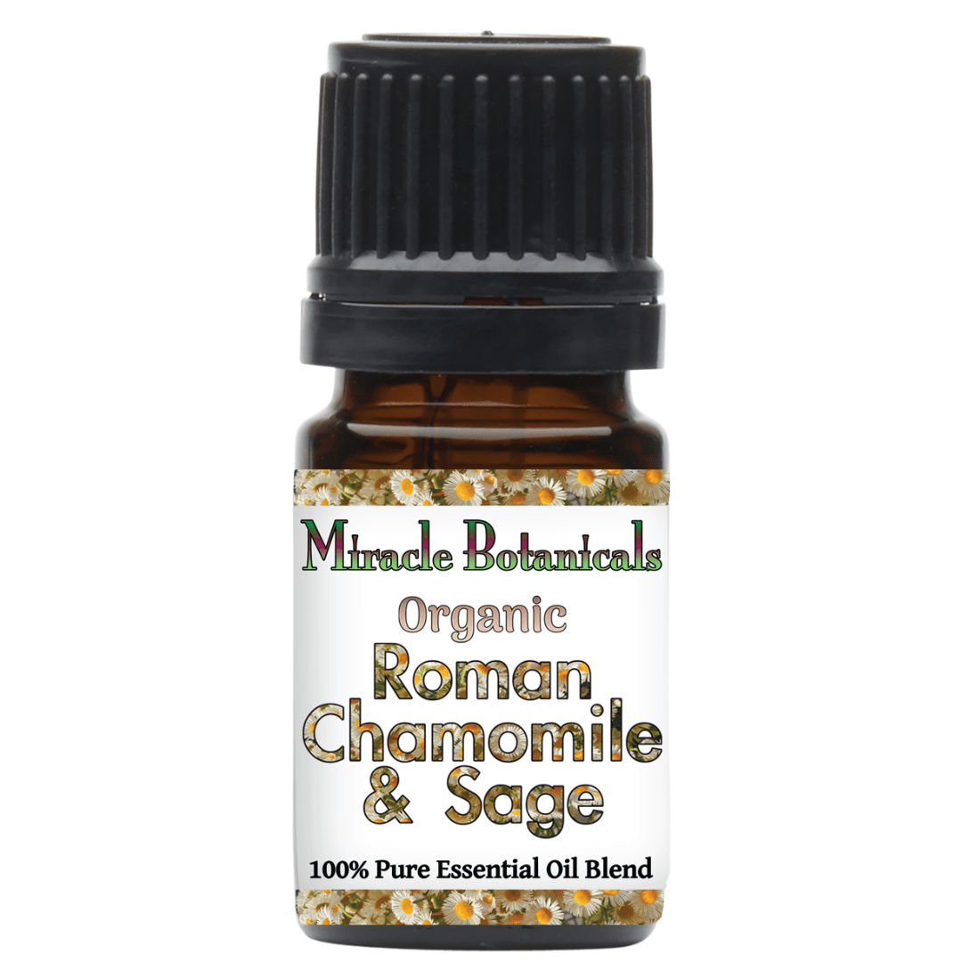 Roman Chamomile & Sage Essential Oil - Organic - Miracle Botanicals Essential Oils