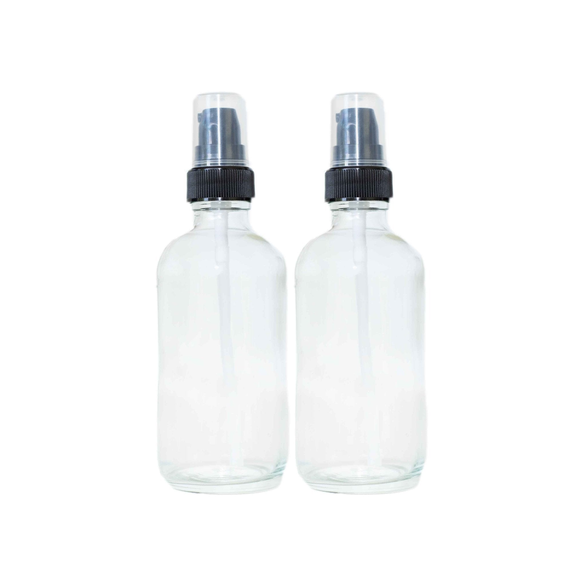 4oz Clear Glass Bottles (Small Pump Top) - Miracle Botanicals Essential Oils