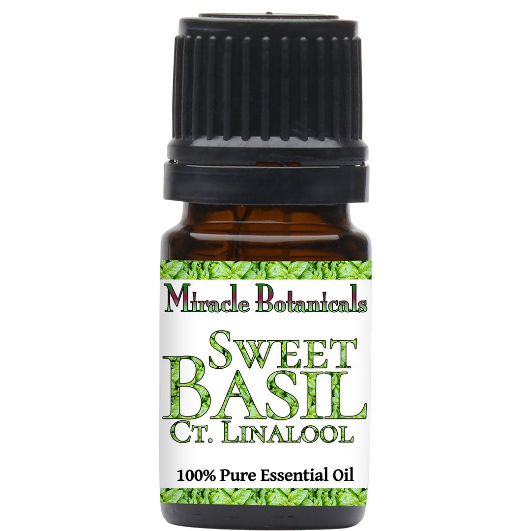 Basil (Sweet) Essential Oil ct. Linalool (Ocimum Basilicum) - Miracle Botanicals Essential Oils