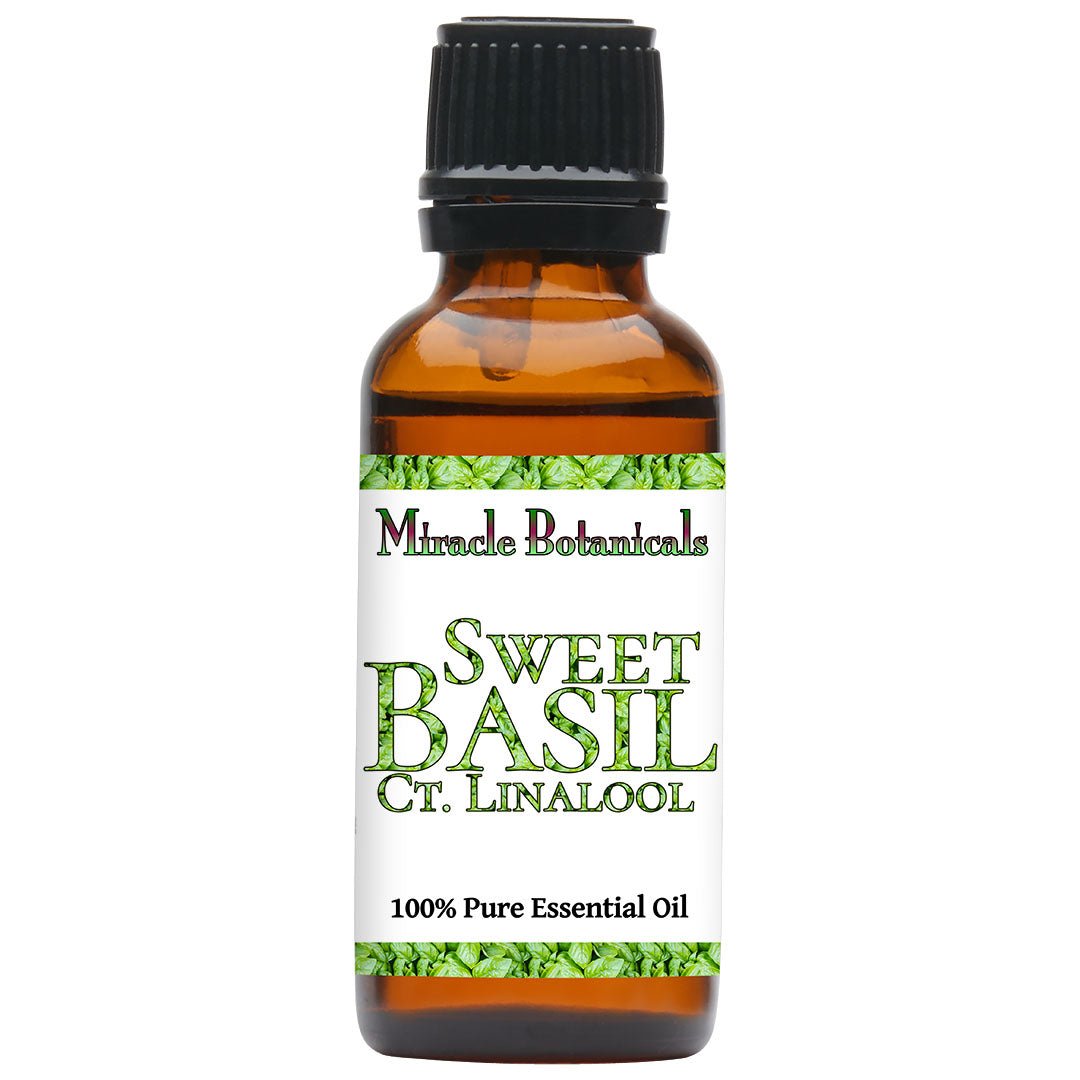 Basil (Sweet) Essential Oil ct. Linalool (Ocimum Basilicum) - Miracle Botanicals Essential Oils