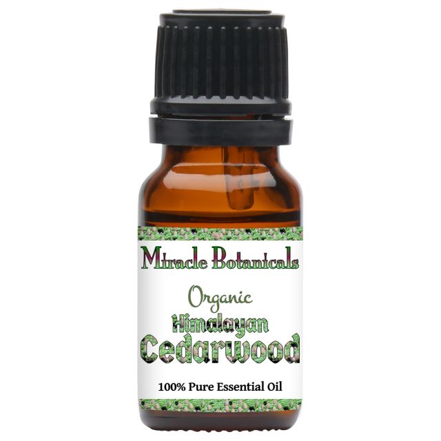 Cedarwood (Himalayan) Essential Oil - Organic (Cedrus Deodora) - Miracle Botanicals Essential Oils