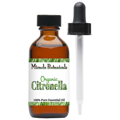 Citronella Essential Oil - Organic (Cymbopogon Nardus) - Miracle Botanicals Essential Oils