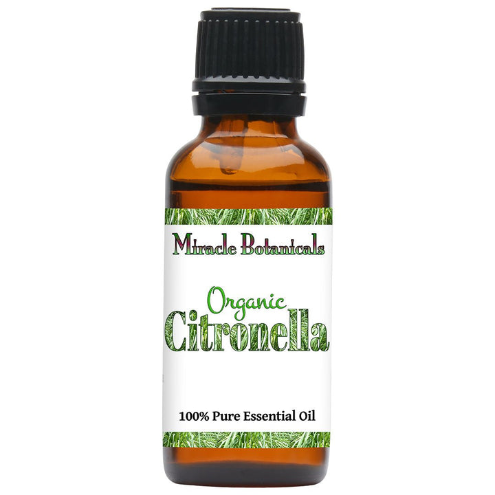 Citronella Essential Oil - Organic (Cymbopogon Nardus) - Miracle Botanicals Essential Oils