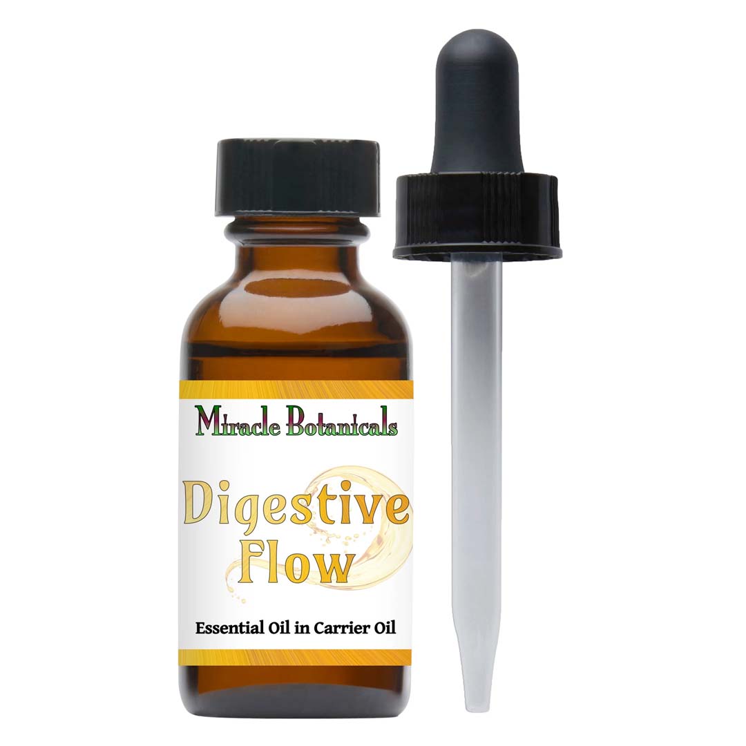 Digestive Flow Essential Oil & Carrier Oil Blend For Smooth Digestion & Elimination - Miracle Botanicals Essential Oils