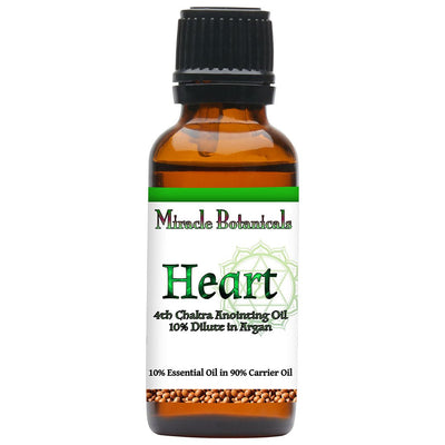 Heart - 4th Chakra Essential Oil Blend for Balancing Energy of the Heart - Miracle Botanicals Essential Oils
