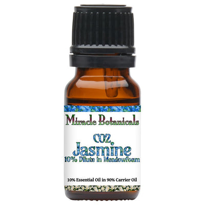 Jasmine CO2 Essential Oil - 10% Dilute in Meadowfoam (10% Pure Jasminum Grandiflorum Preblended in 90% Limnanthes Alba) - Miracle Botanicals Essential Oils