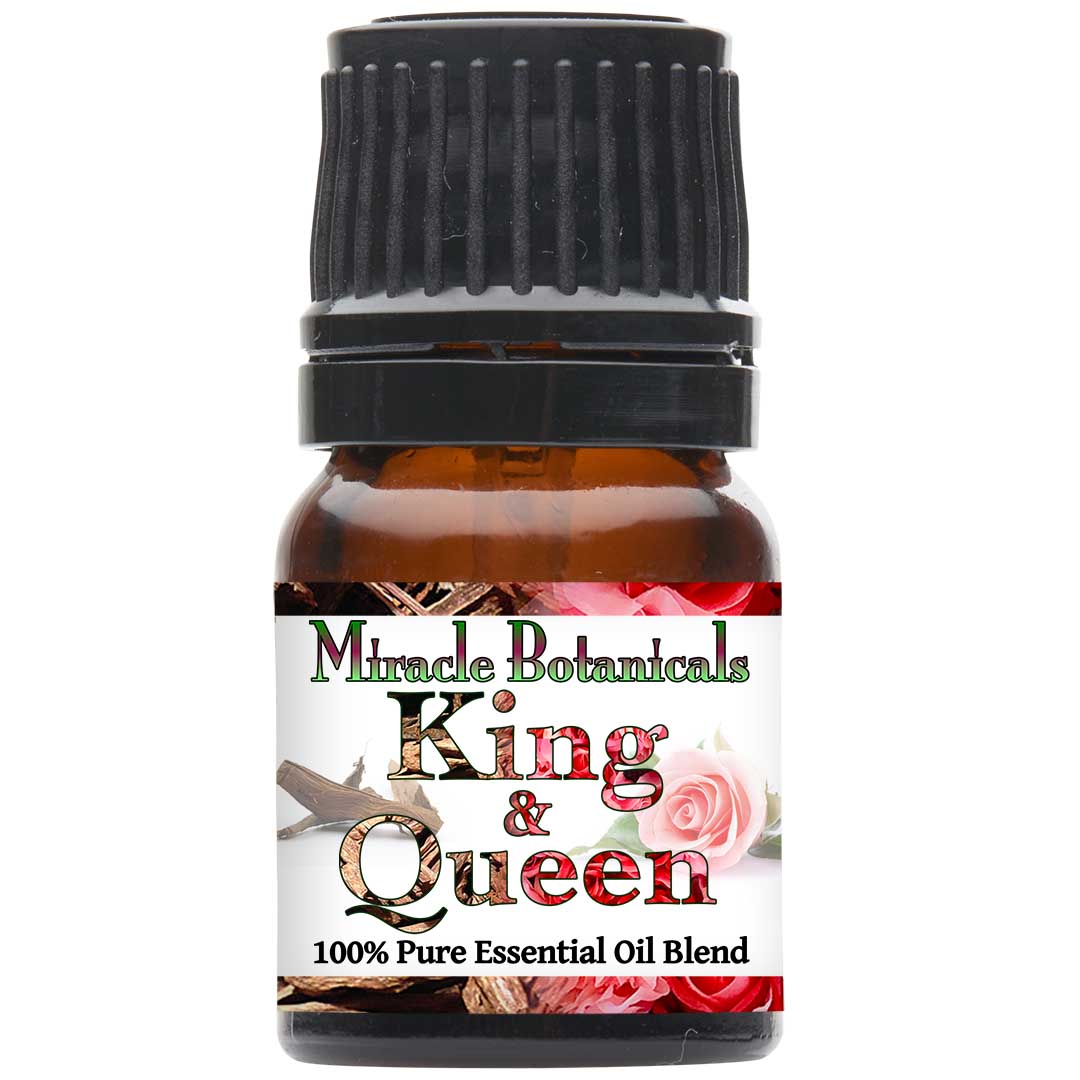 King & Queen Essential Oil Blend - 100% Pure Essential Oil Blend of Agarwood (OUD) and Rose Otto - Miracle Botanicals Essential Oils