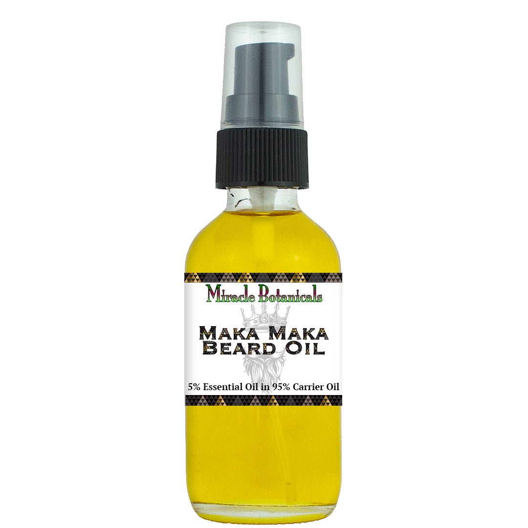 Maka Maka Beard Oil - "Intimate Friend" - Essential Oil and Carrier Oil Blend for Beard Brilliance - Miracle Botanicals Essential Oils