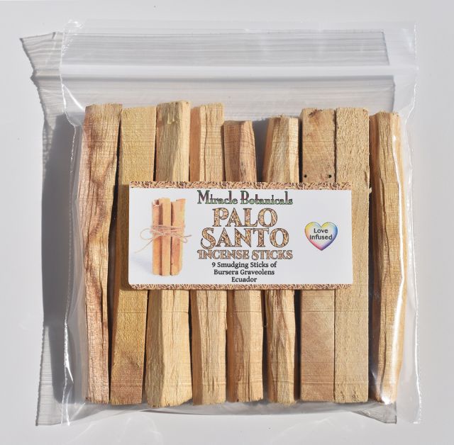 Palo Santo Smudge Sticks - Pack of 5 or 9 (Bursera Graveolens) - Miracle Botanicals Essential Oils