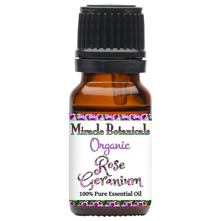 Rose Geranium Essential Oil - Organic (Pelargonium Roseum x Asperum) - Miracle Botanicals Essential Oils