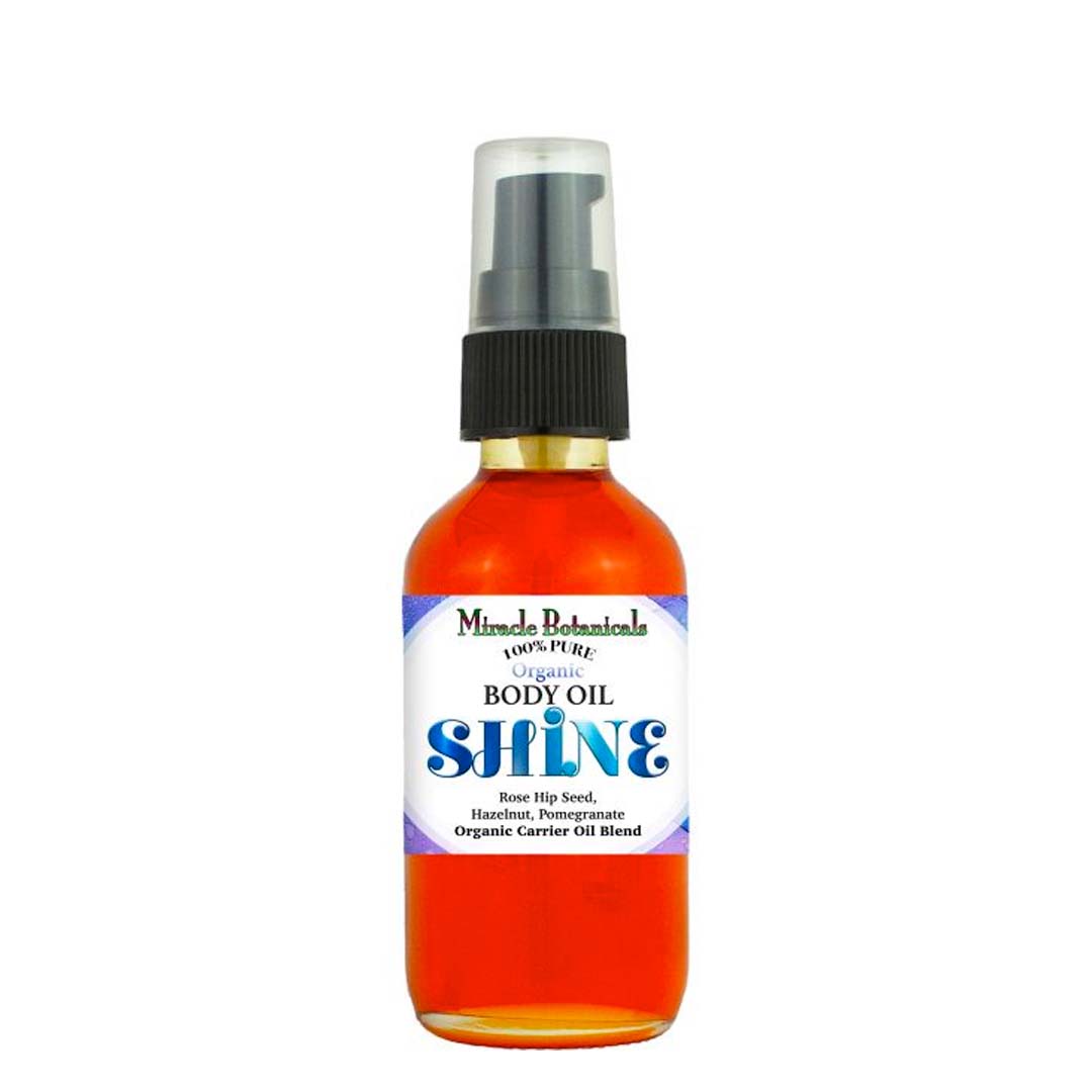 Shine Body Oil - 100% Organic Carrier Oil Blend - Miracle Botanicals Essential Oils